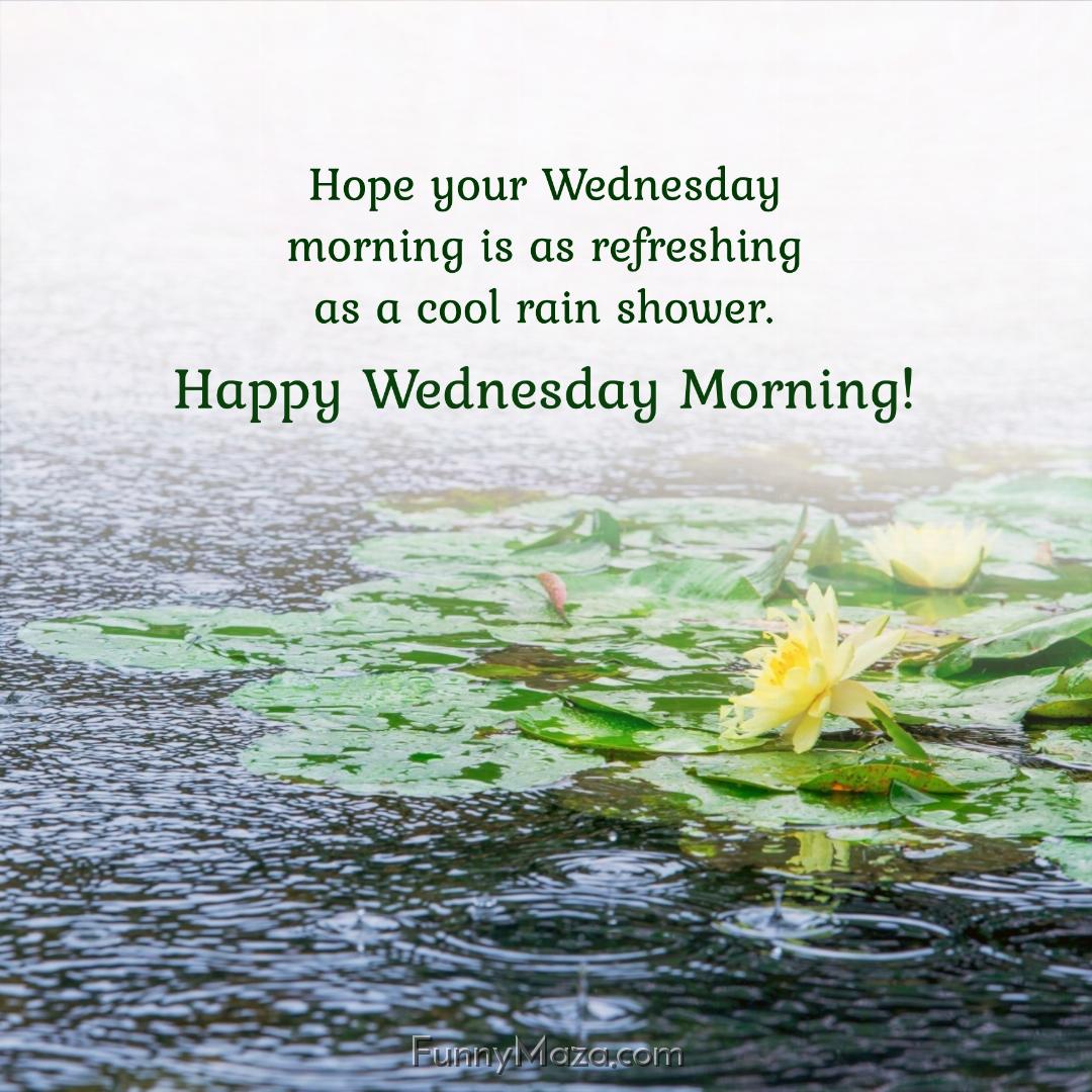 Hope your Wednesday morning is as refreshing as a cool rain