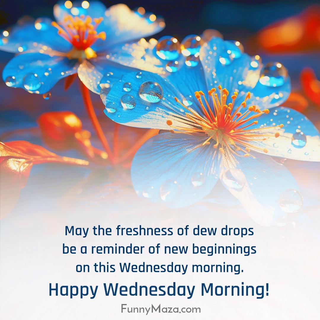 May the freshness of dew drops be a reminder of new