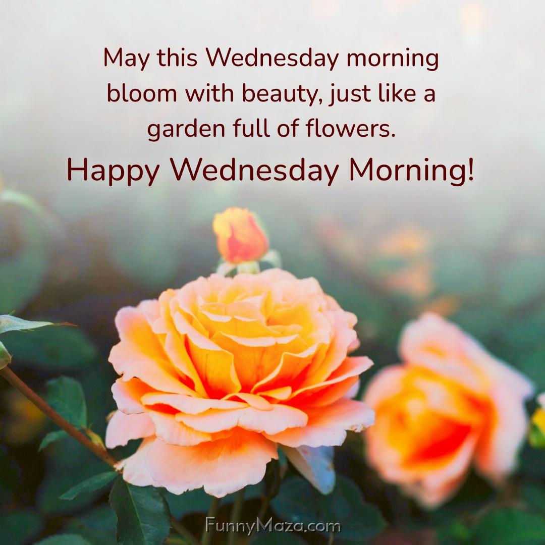 May this Wednesday morning bloom with beauty just like a garden