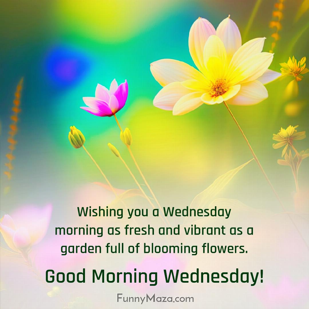 Wishing you a Wednesday morning as fresh and vibrant as a